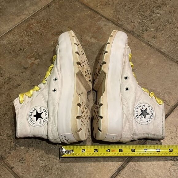 Converse White Chuck Taylor All Star Lugged Leather Sneaker Shoes Womens Size 8 - Picture 7 of 12